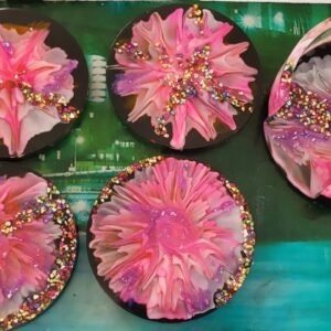 Lot sous verres avec socle de rangement