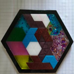 Casse tête hexagonale + support