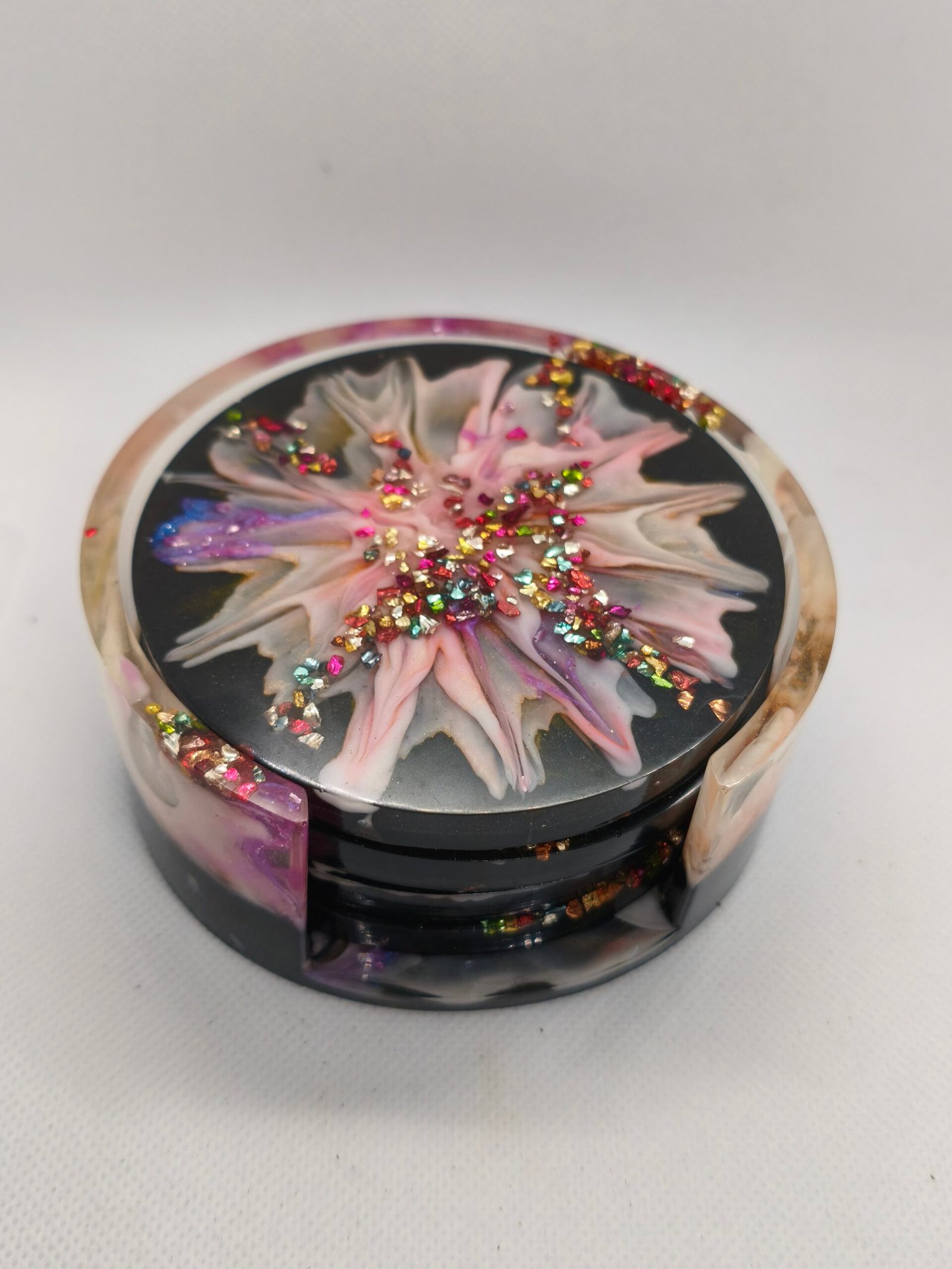 Lot sous verres avec socle de rangement – Image 4