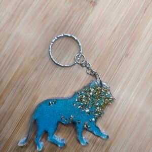 Porte clé signe du zodiaque Bleu/or