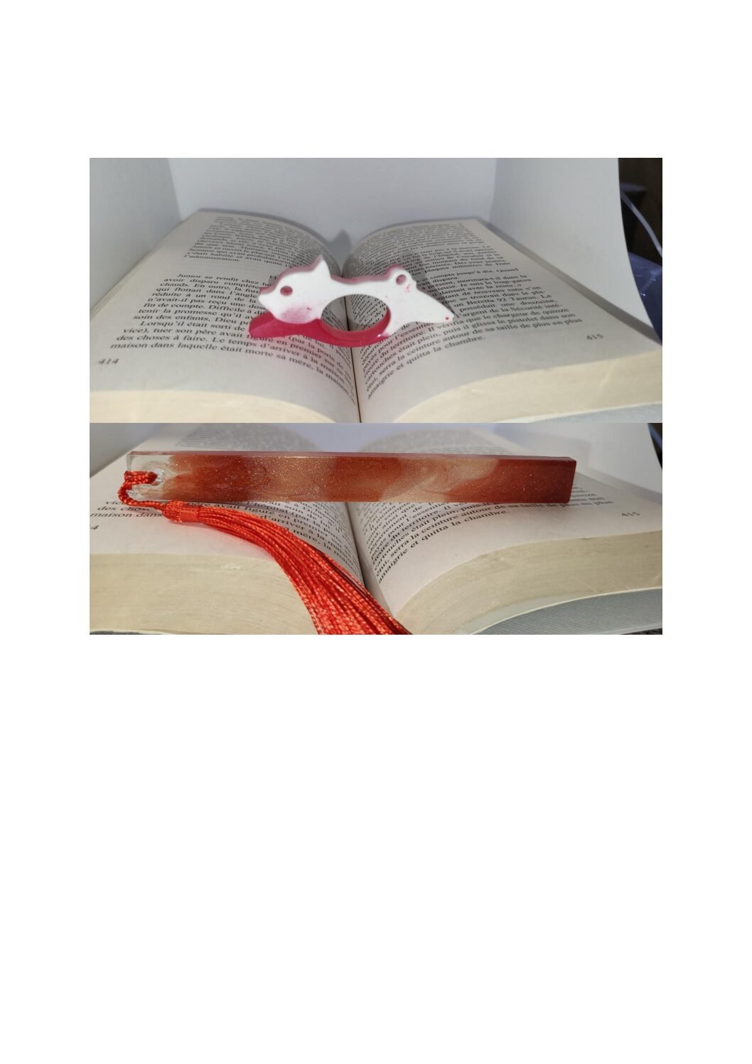Lot Marque Page + Bague de Lecture