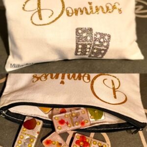 dominos + pochette de rangement