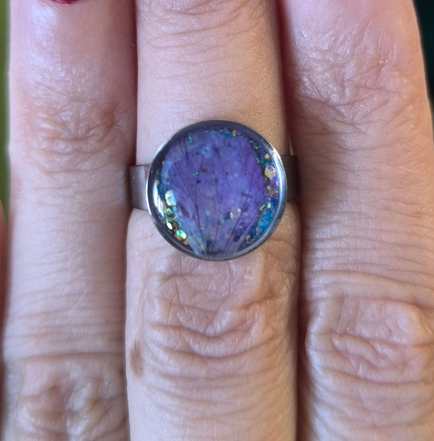Bague Argenté Réglable Simple – Image 6