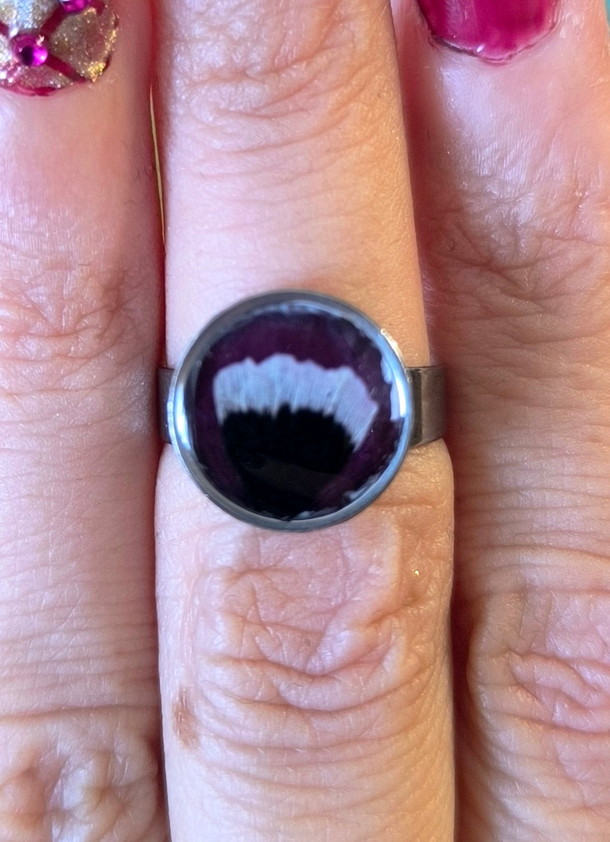 Bague Argenté Réglable Simple – Image 4