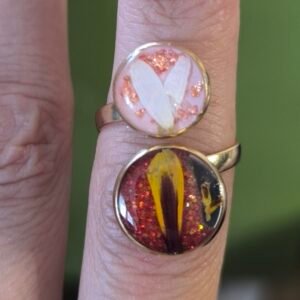Bague Plaquée Or 18 carat Double Réglable