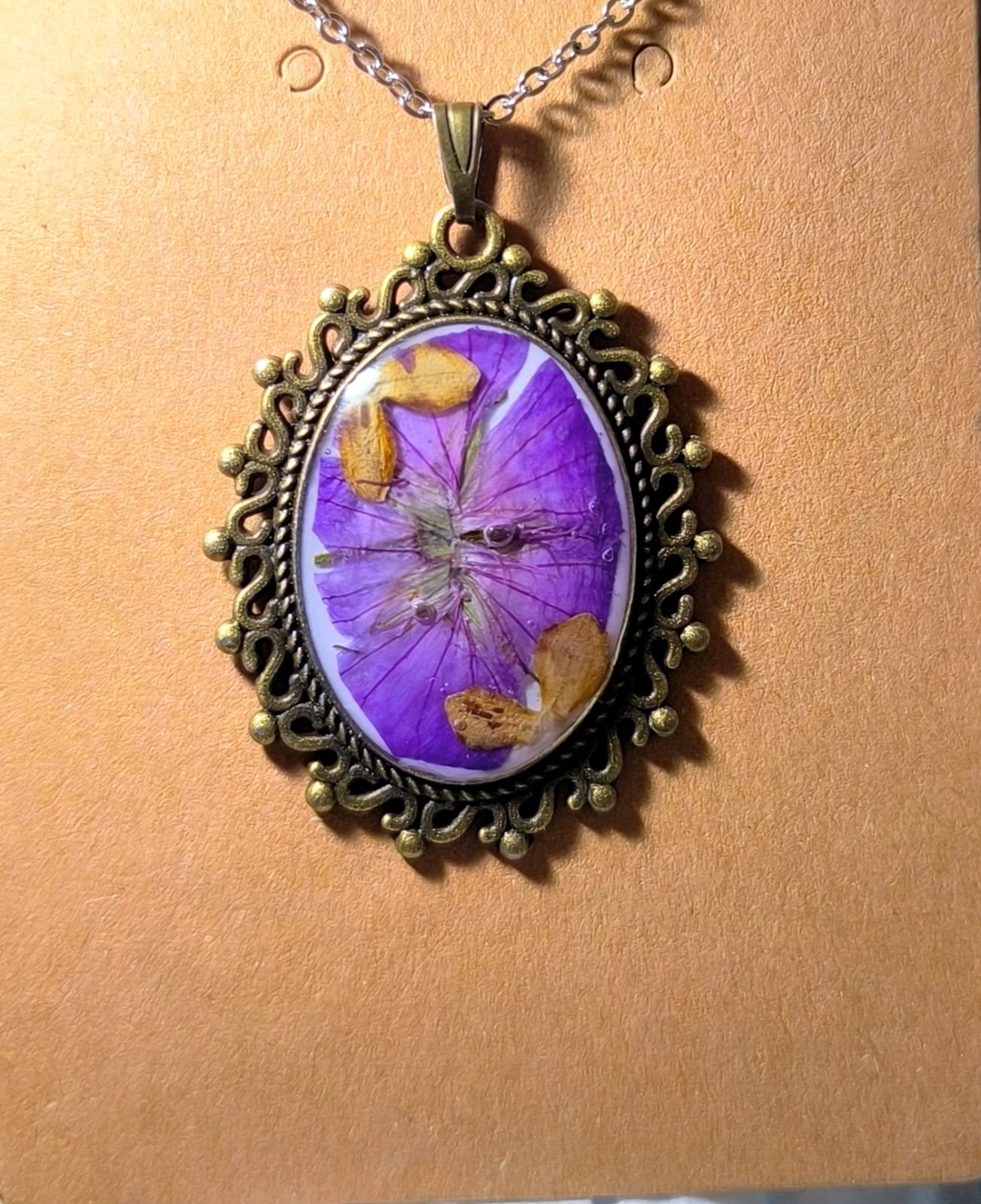 Collier fleurs Bronze – Image 3