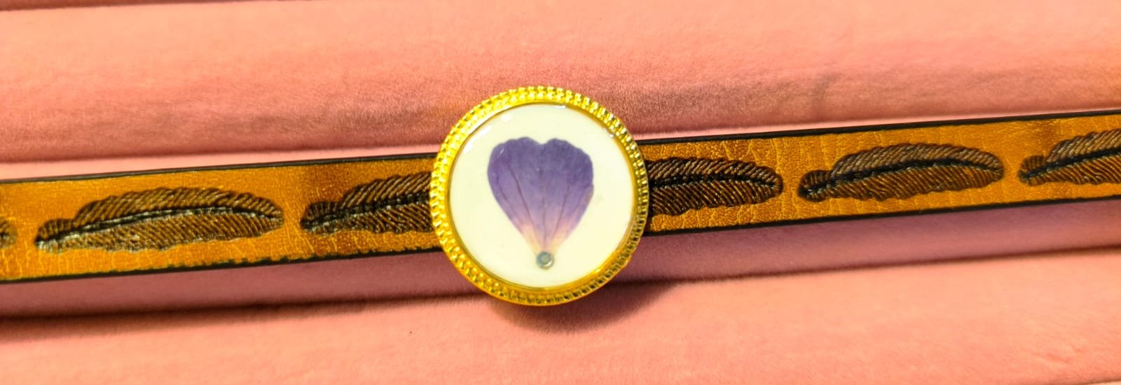 Bracelet Cuir fleurs – Image 5