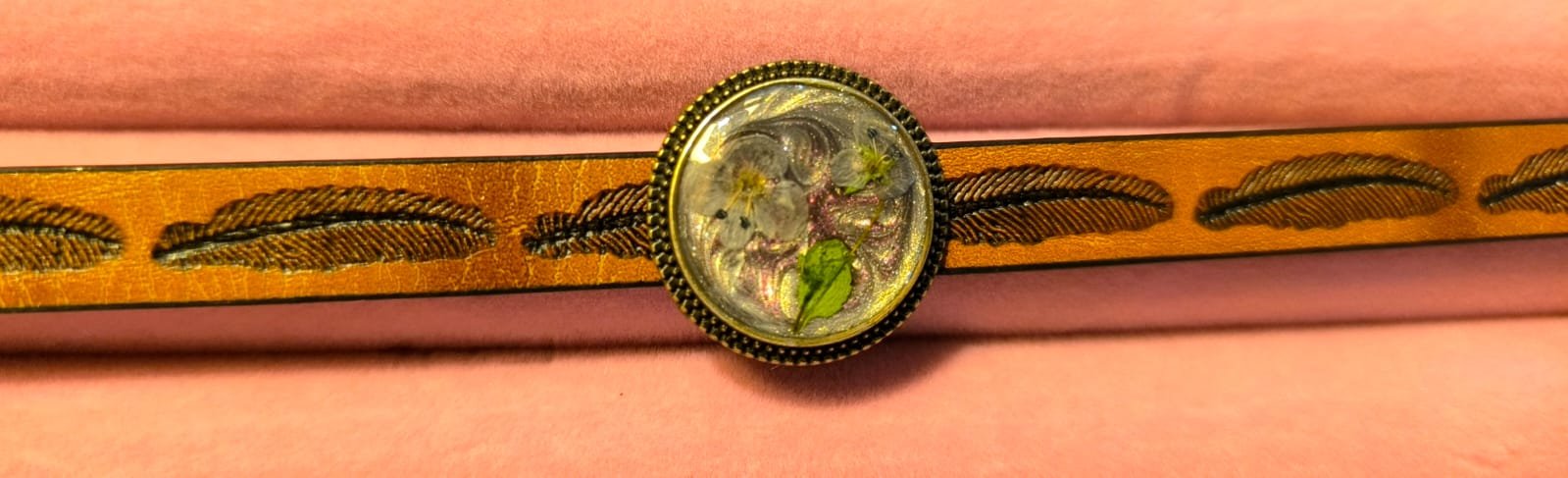 Bracelet Cuir fleurs – Image 4