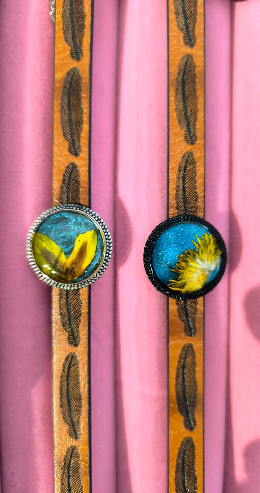 Bracelet Cuir fleurs – Image 3